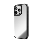 Mirror Duo Set - iPhone 16 Pro Max Mirror Case MagSafe Compatible (Silver on Black) & AirPods Pro 2 Mirror Case