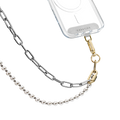 2-in-1 Metal Cross-body Chain - Silver / Pearl | Image 1