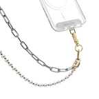 2-in-1 Metal Cross-body Chain - Silver / Pearl | Image 1