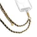BioVeg Chain Cross-body Strap - Black in Champagne Gold | Image 1