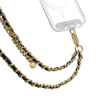 BioVeg Chain Cross-body Strap - Black in Champagne Gold | Image 1