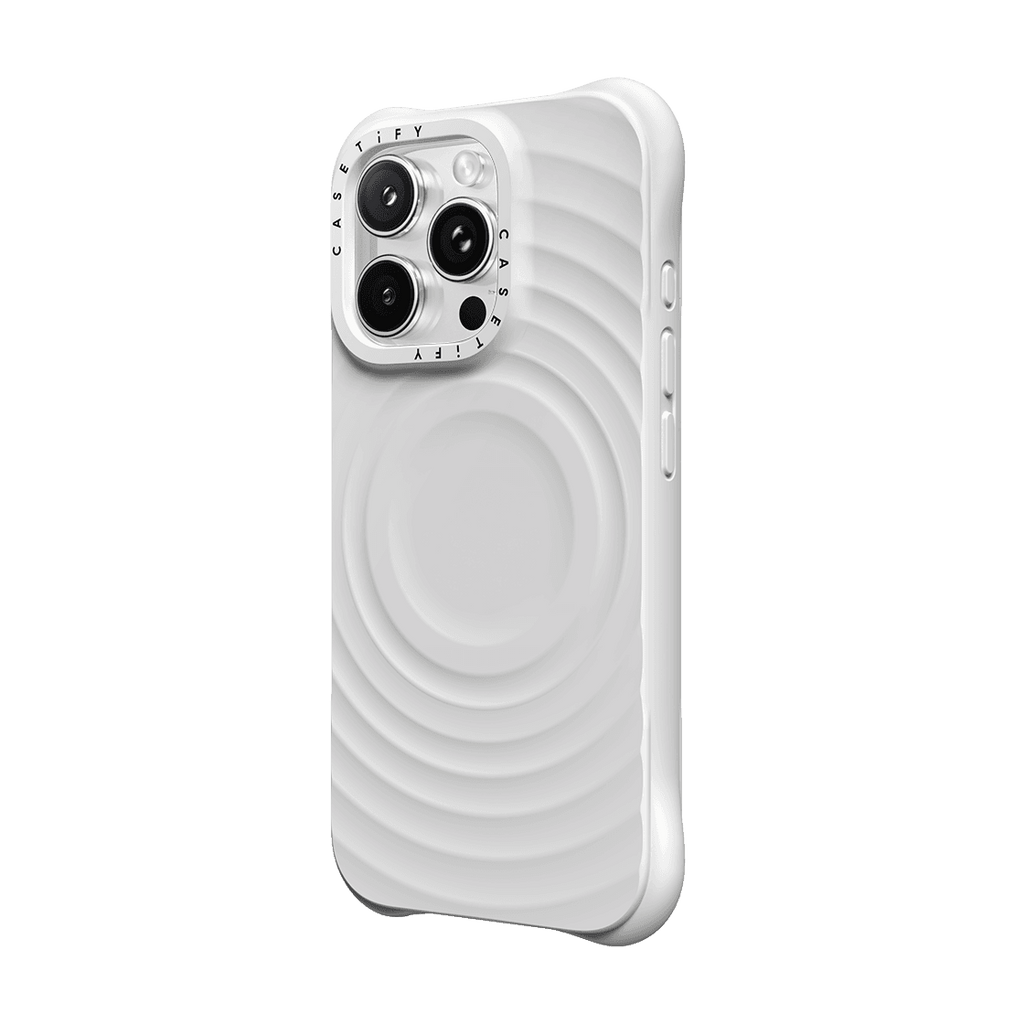 2-in-1 Essentials Set - Ripple Case - White - iPhone 16 Pro & Rope Cross-body Strap - Heather Grey (Double End)