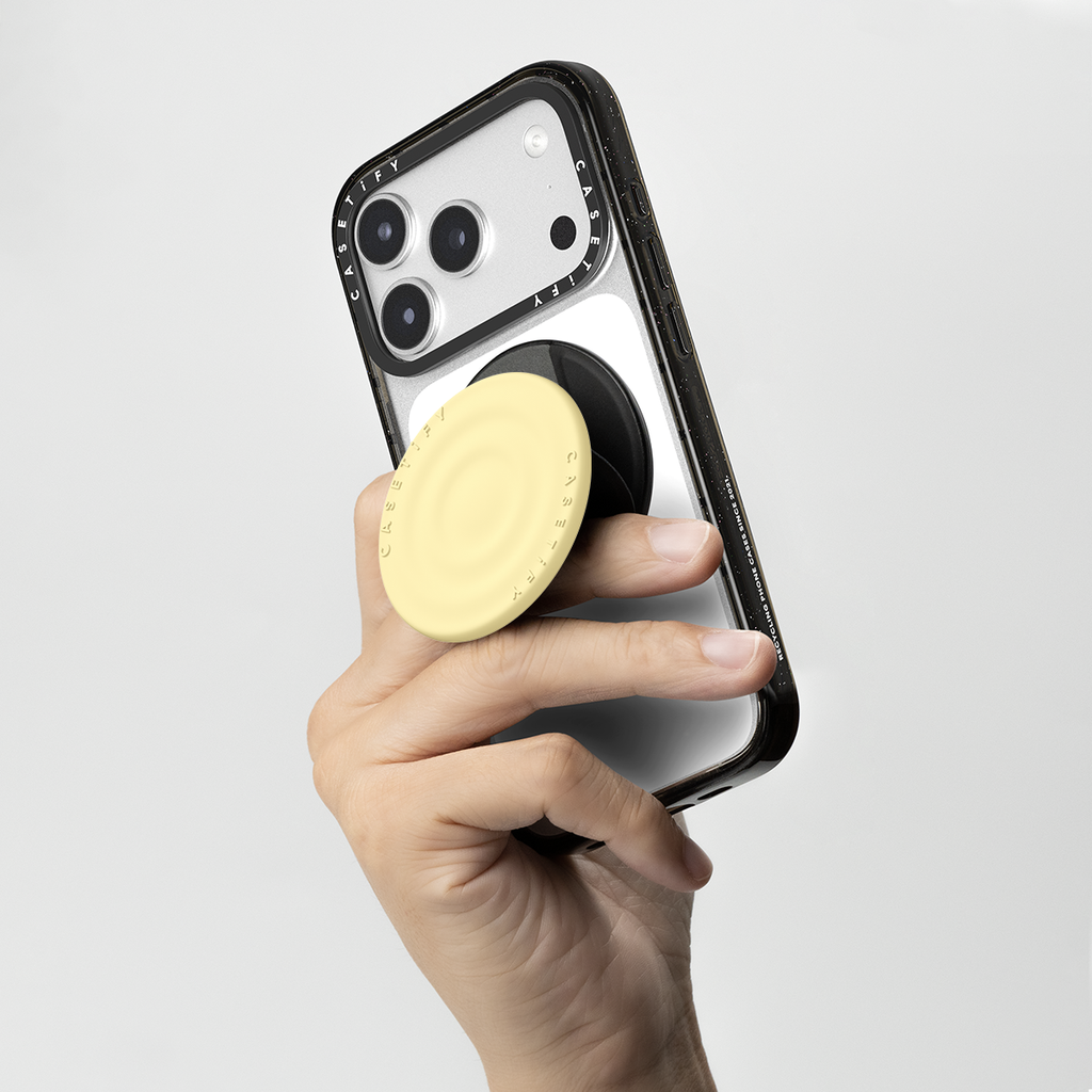 Snappy Ripple Grip Stand MagSafe Compatible - Sorbet Yellow