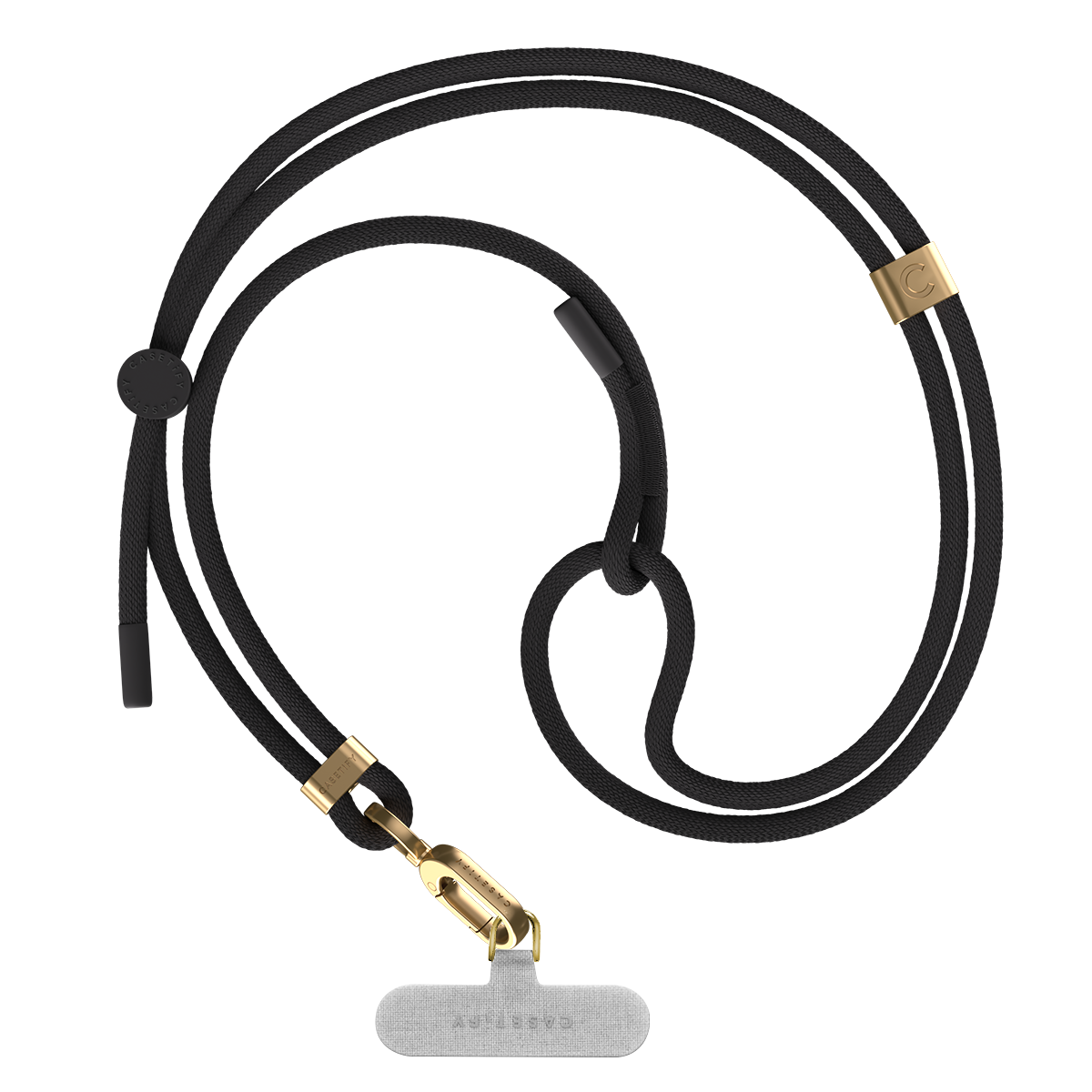 Rope Cross-body Strap -  Black/Gold (6mm)