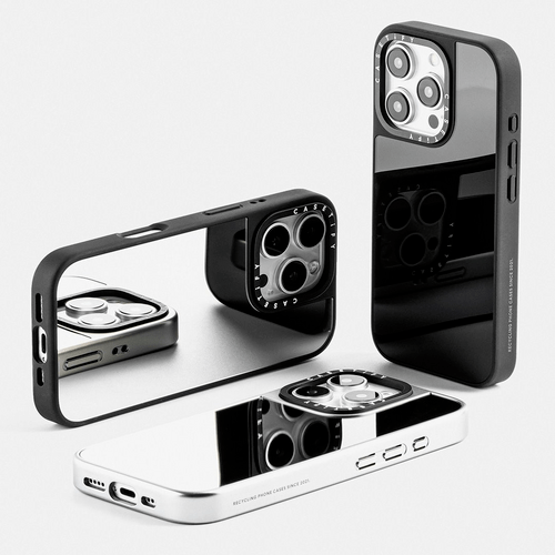 Oddly Cute Universe | iPhone 16 Pro Max / Mirror Case MagSafe Compatible / Silver on Black | Image 4