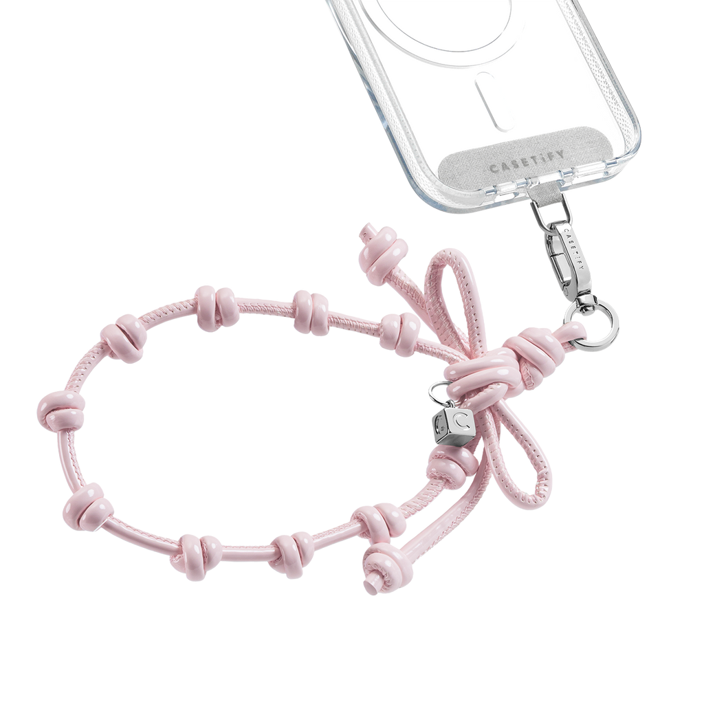 Bow Charm Wristlet - Blush Pink | Image 1