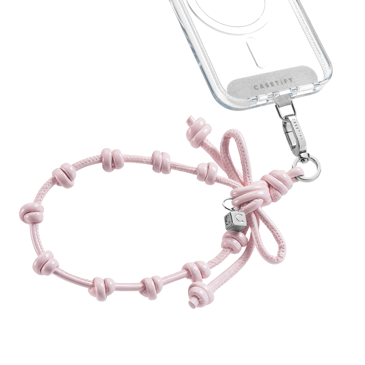 Bow Charm Wristlet - Blush Pink | Image 1