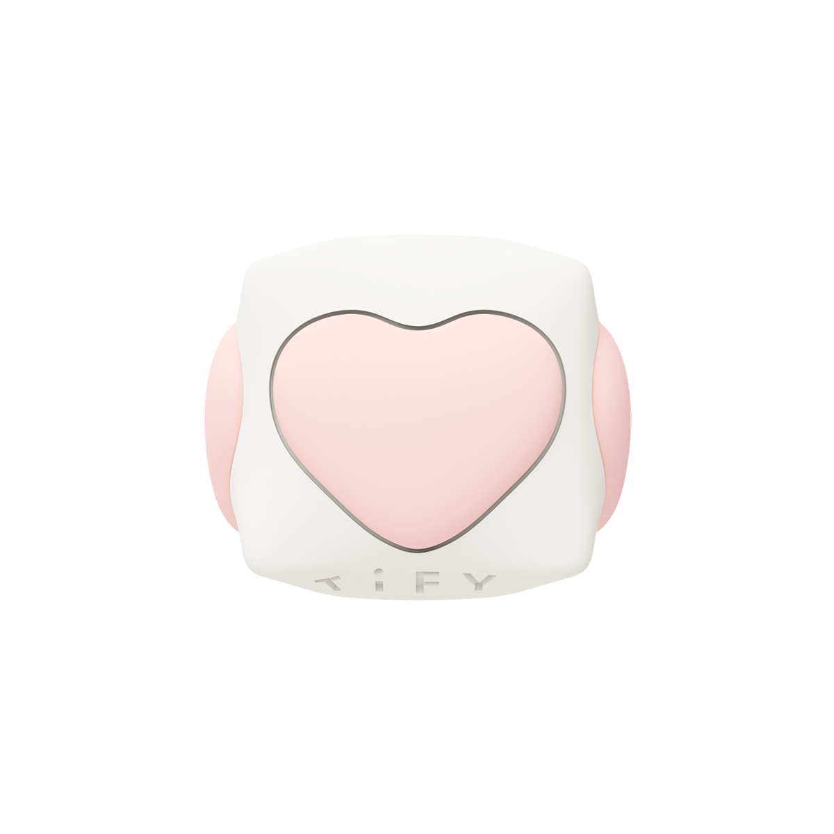 Puffy Charm Cube - HEART - White with Pink Heart | Image 1