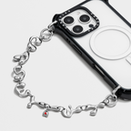 Charm Keychain - Script Chain - Shiny Silver