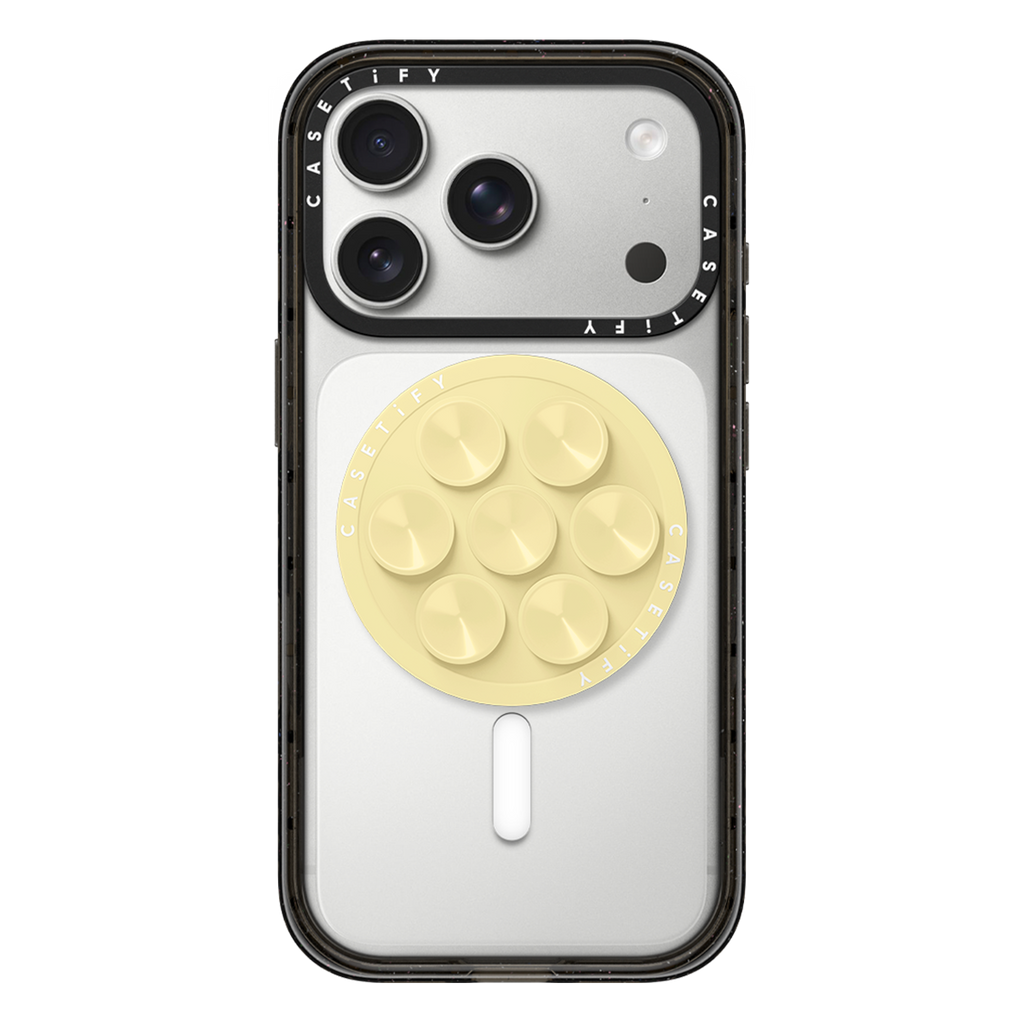 Snappy Snap & Stick Grip Stand MagSafe Compatible - Sorbet Yellow | Image 1