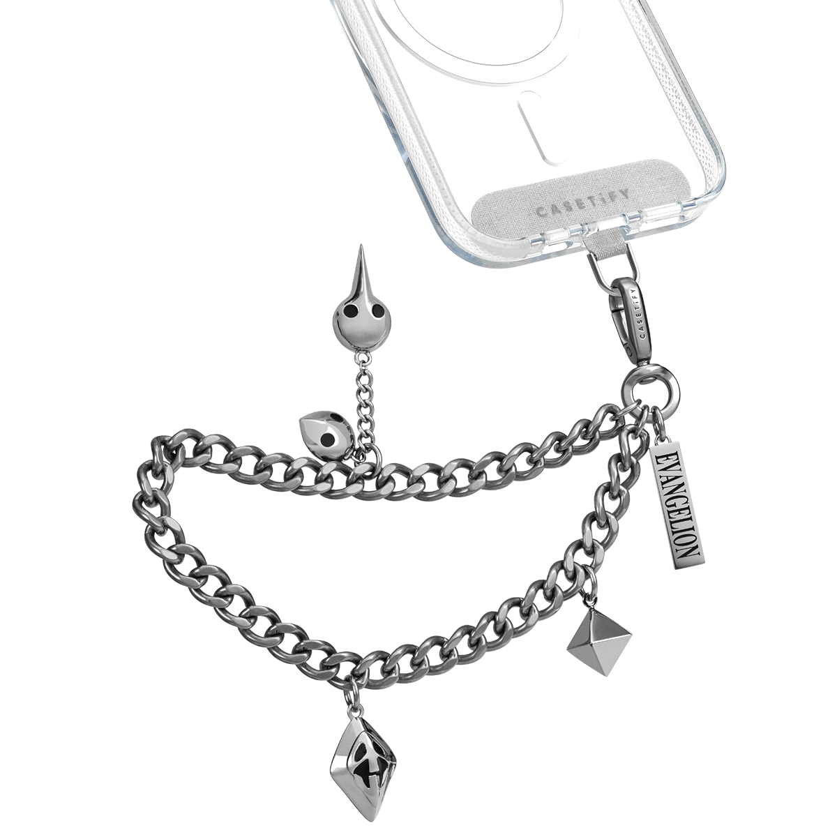 Evangelion Angel Metal Chain Wrist Strap | Image 1