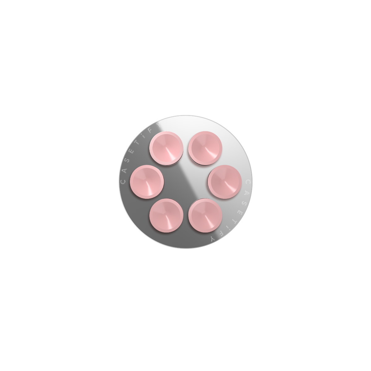 Snappy Snap & Stick Mirror Grip Stand Magsafe Compatible - Primerose Pink