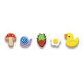 The Push-In Pin Set - Cottage Core Set (Snail, Daisy, Strawberry, Mushroom, Duck) | Image 1