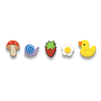 The Push-In Pin Set - Cottage Core Set (Snail, Daisy, Strawberry, Mushroom, Duck) | Image 1