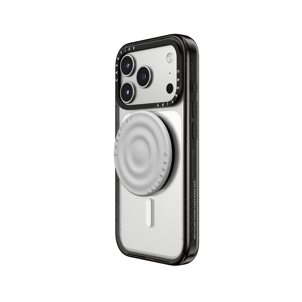 Snappy Ripple Grip Stand MagSafe Compatible - Pebble Grey