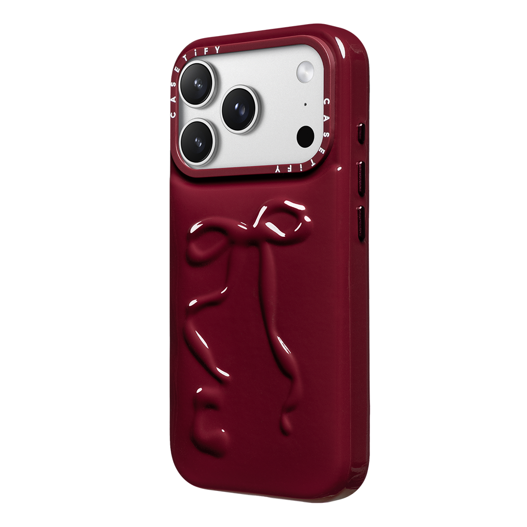 iPhone 17 Pro Max - Pillow Case - Ruby Red Bow