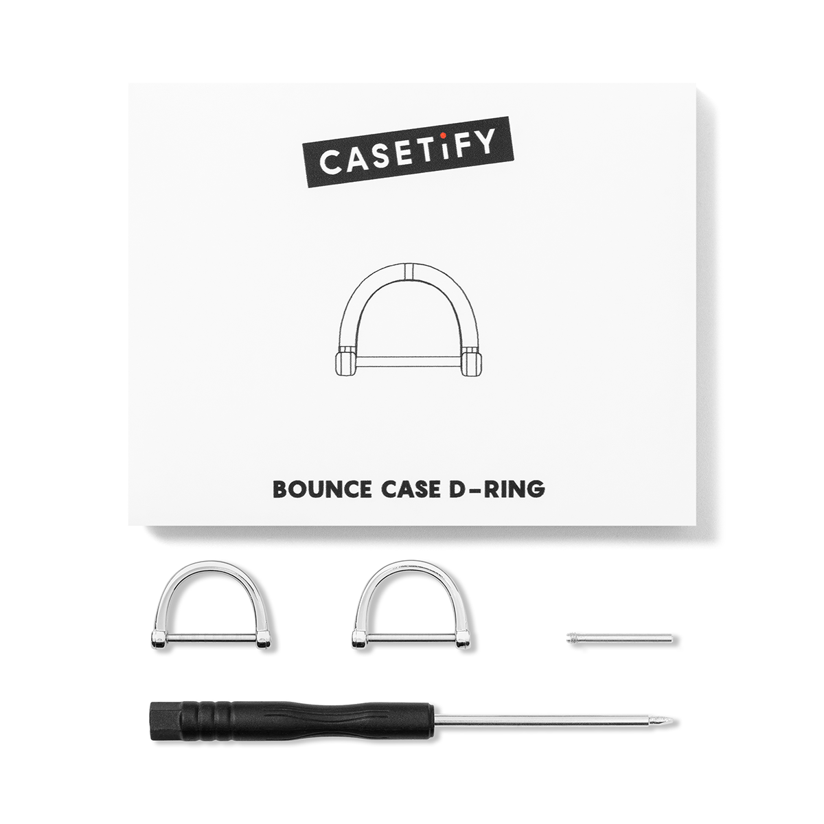Bounce Case  D-Ring - Silver