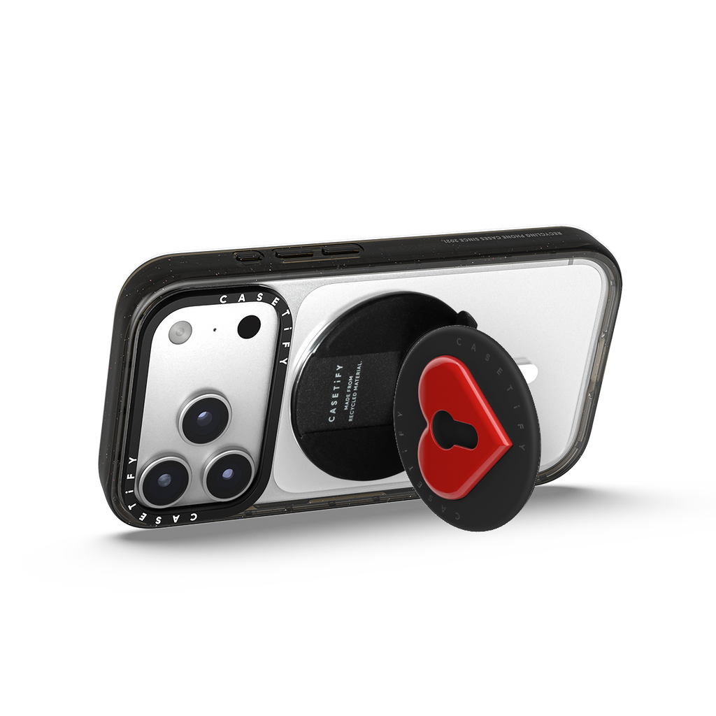 Snappy Love Lock Grip Stand - Red Heart