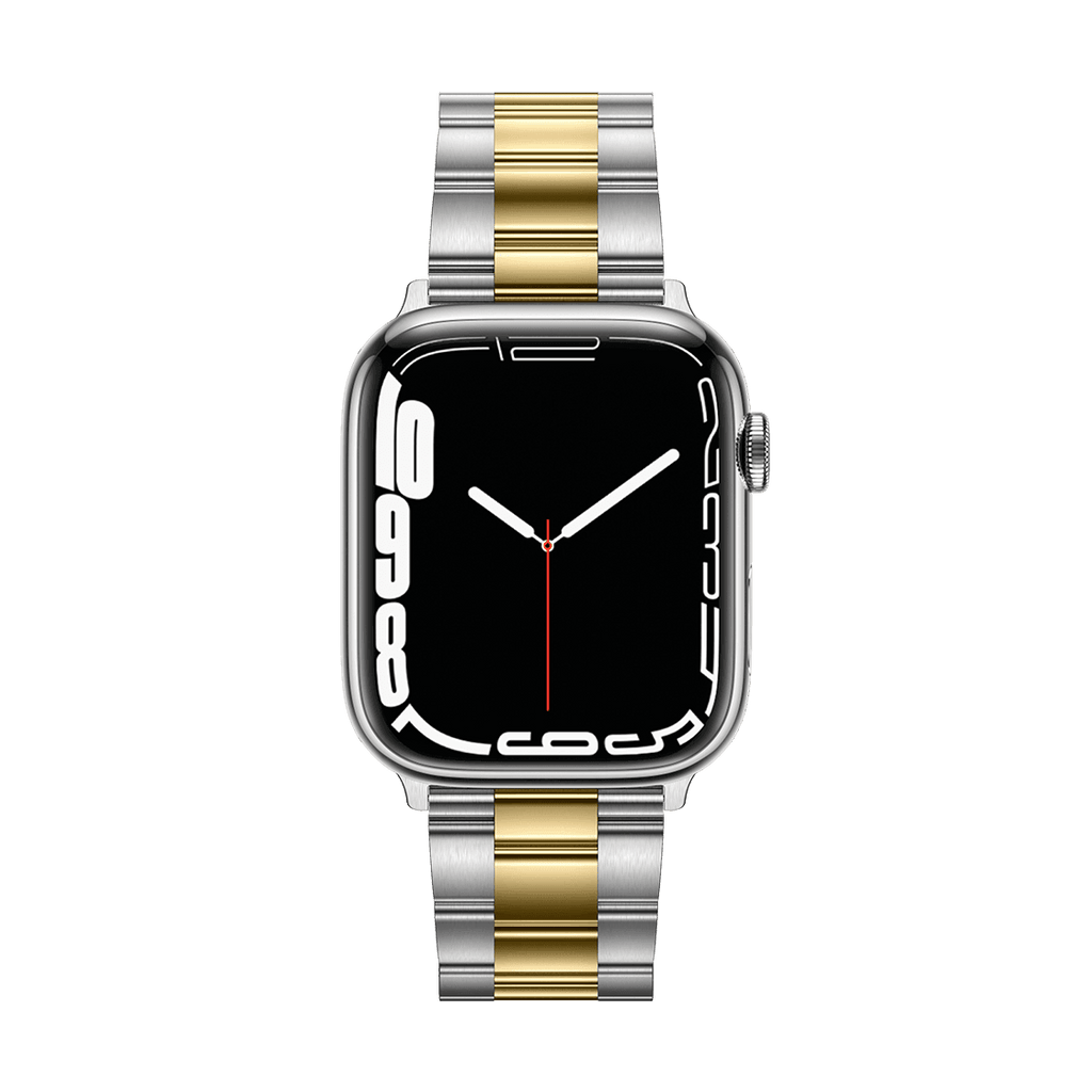 Stainless Steel 3-Link Band 45mm (Series 7-9) - Two-Tone (Yellow Gold/Silver)