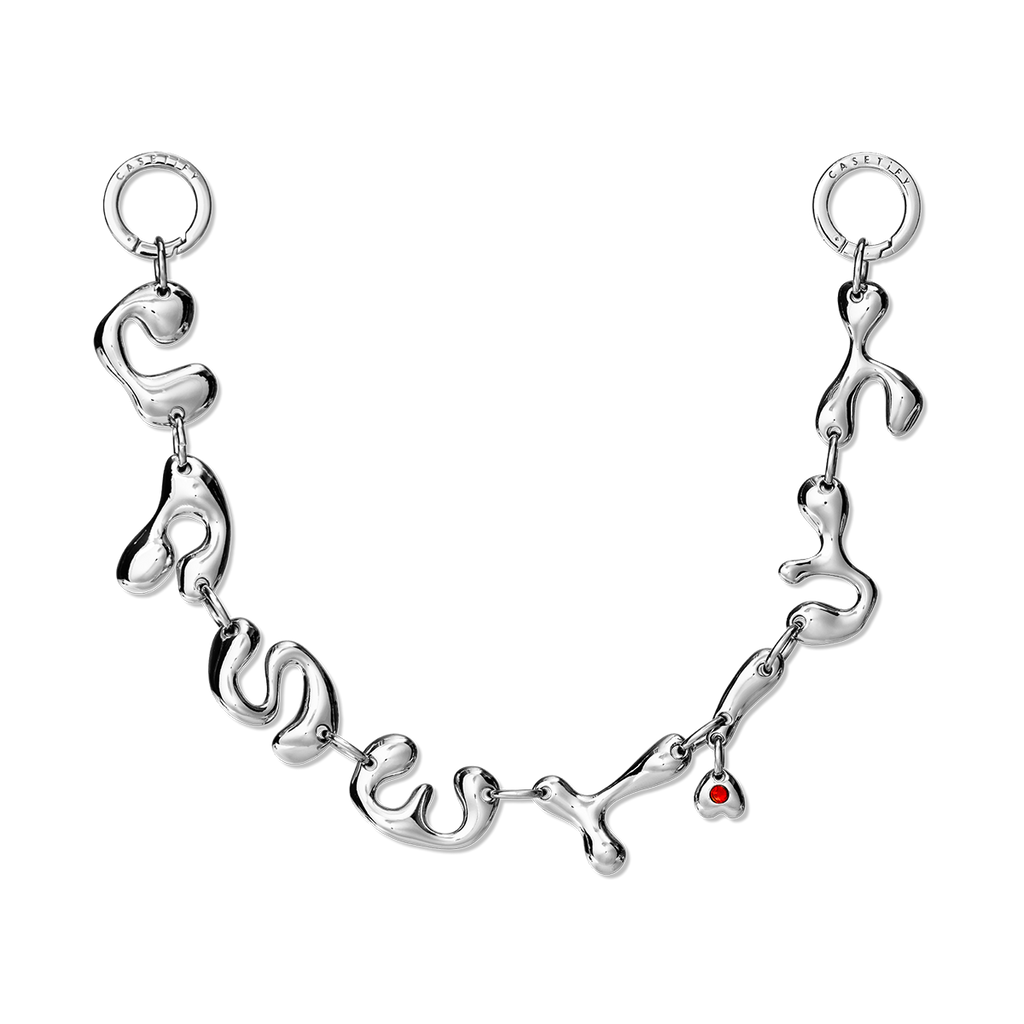 Charm Keychain - Script Chain - Shiny Silver | Image 1