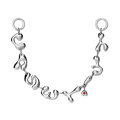 Charm Keychain - Script Chain - Shiny Silver | Image 1