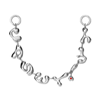 Charm Keychain - Script Chain - Shiny Silver | Image 1