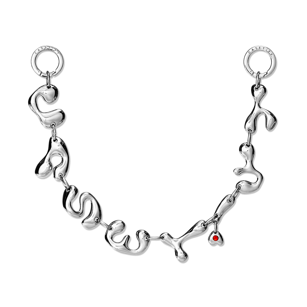 Charm Keychain - Script Chain - Shiny Silver | Image 1
