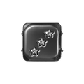 Metal Charm Cube - Black with Crystal Stars | Image 1
