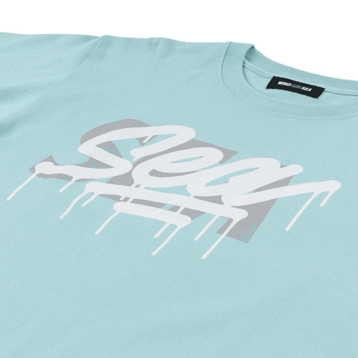WDS x CASETiFY T-shirt Triple Name Main Logo Mint L