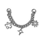 Charm Keychain - Doodle Curb Chain - Shiny Silver | Image 1