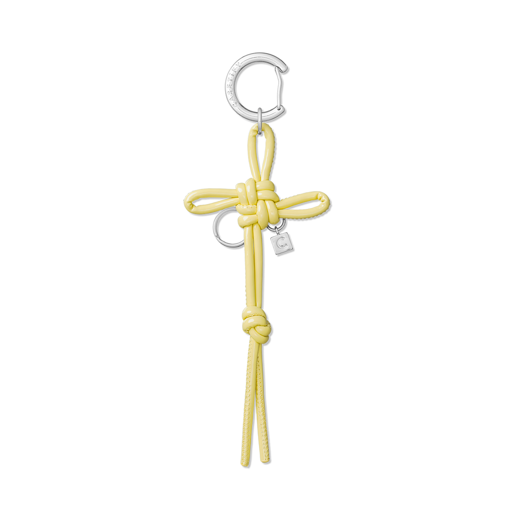 Lucky Knot Bag Charm - Pale Yellow | Image 1