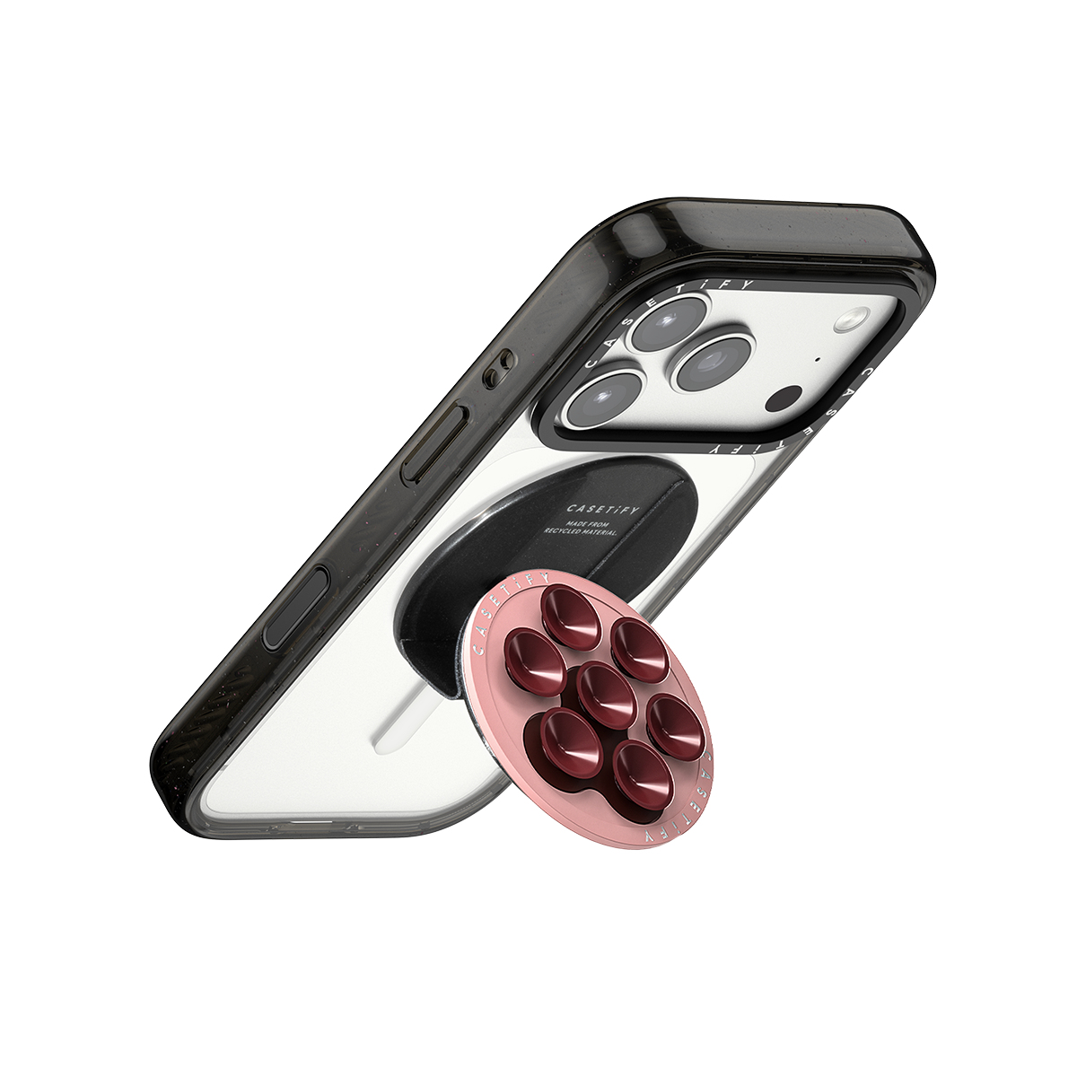 Snappy Snap & Stick Grip Stand MagSafe Compatible - Primrose Pink Paw