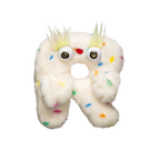 Plushmate Alphabet R with Strap + Carabiner - White Rainbow | Image 1