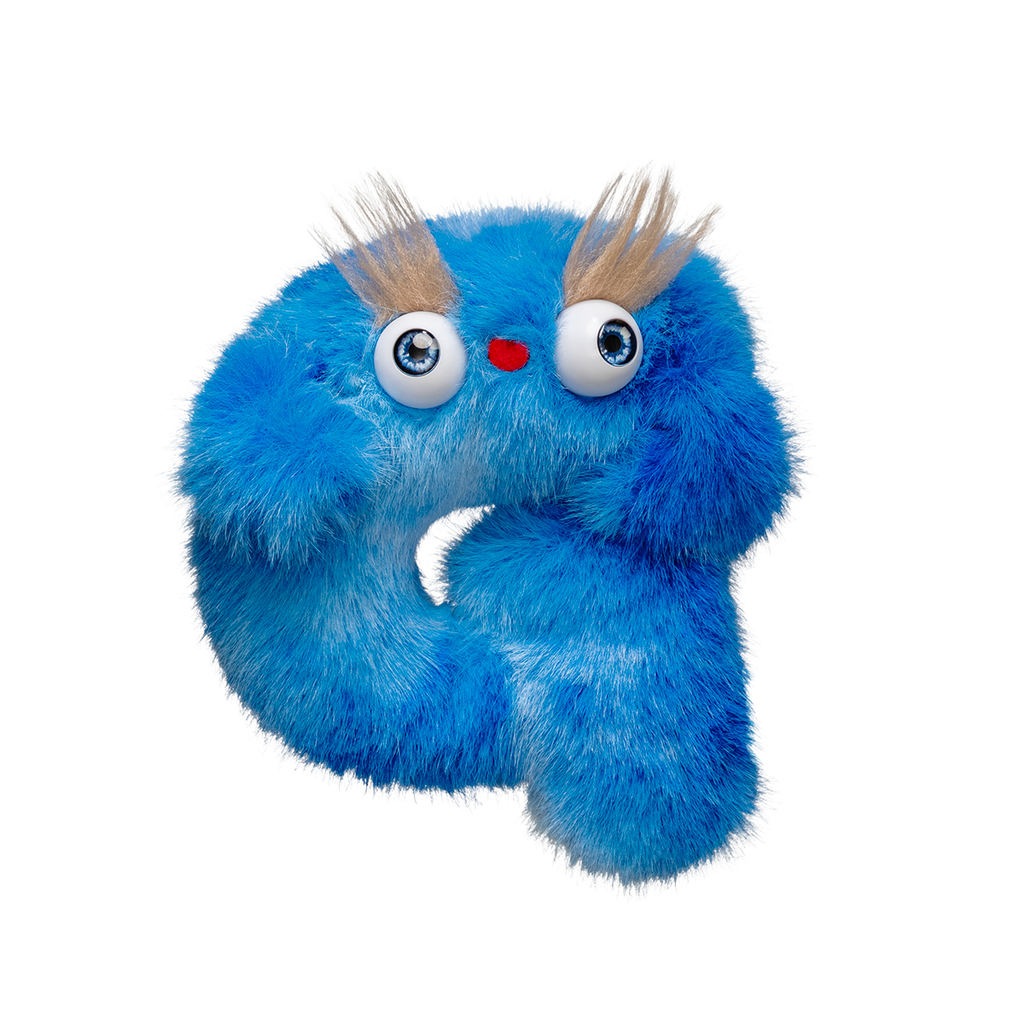 Plushmate Alphabet G with Strap + Carabiner - Blue | Image 1