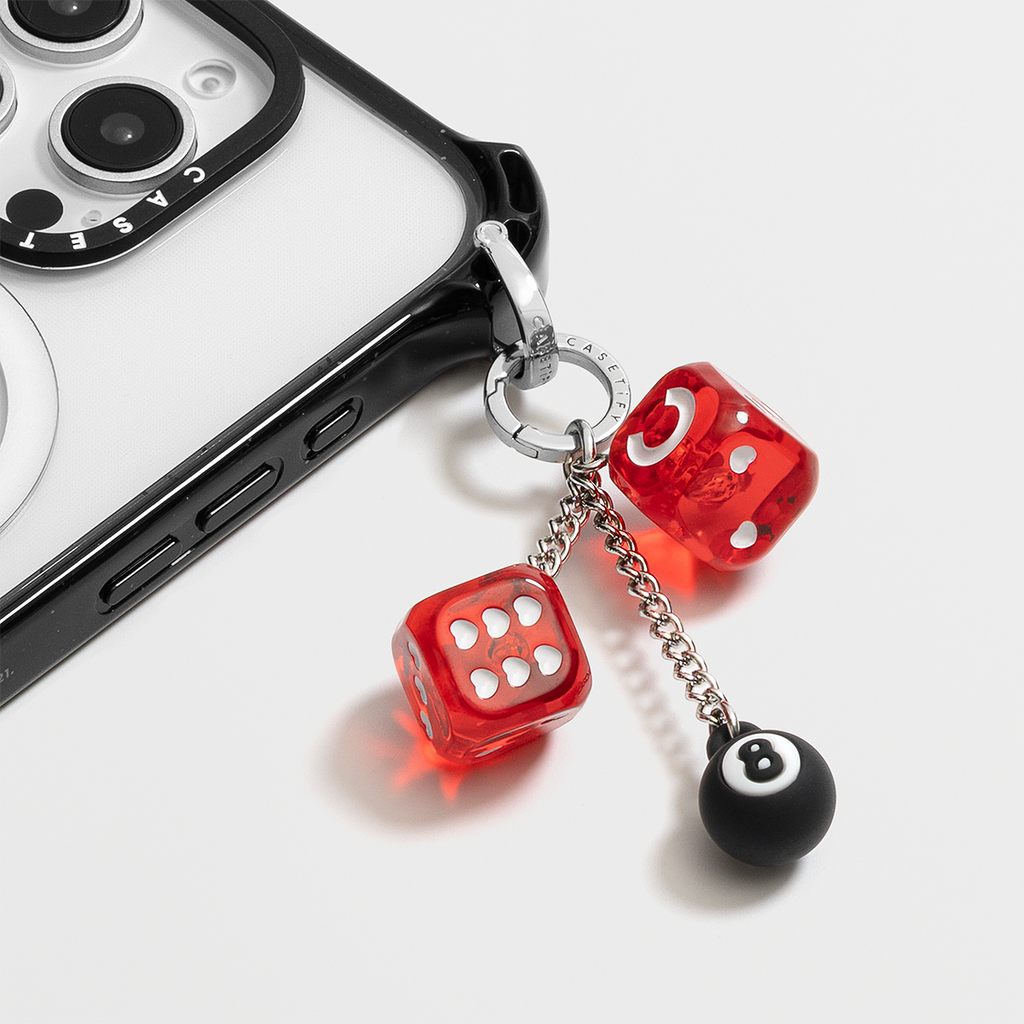 Charm Keychain - C² Lucky Dice - Red