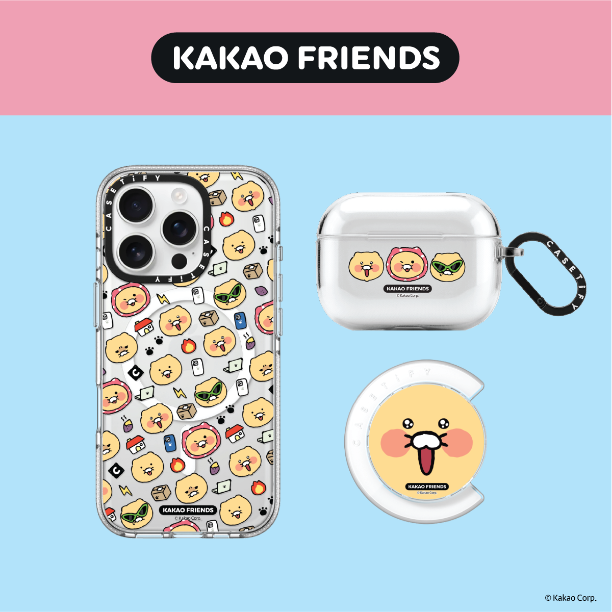 CHOONSIK Special Set (KR & CN Exclusive) - iPhone 16 Pro Max MagSafe Clear Case + Clear Grip Holder + AirPods Pro 2 / Pro Earbuds Impact Case | Image 1