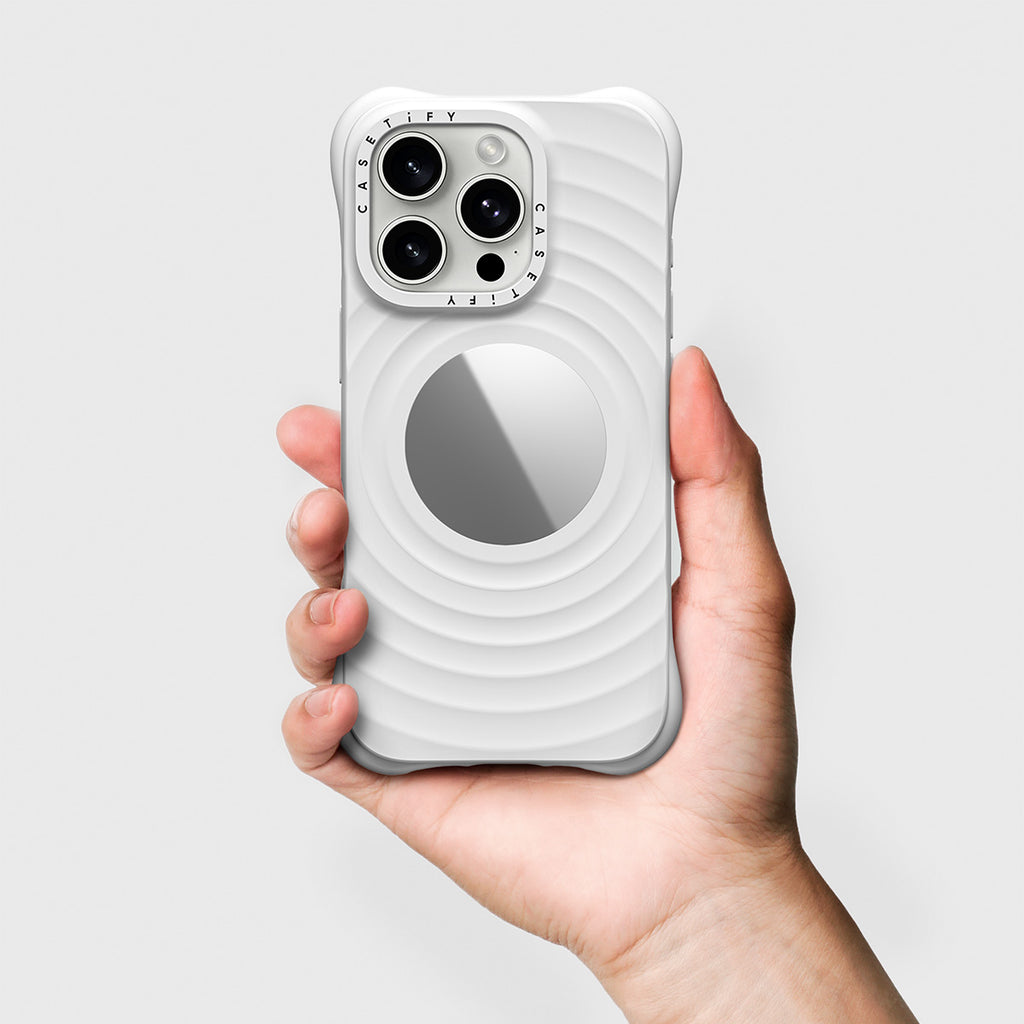 Ripple Mirror Case - White - iPhone 16 Pro Max