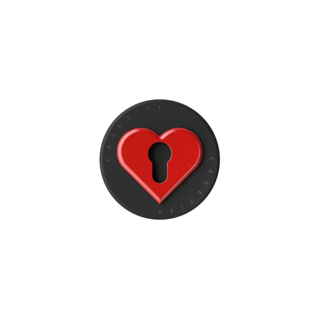 Snappy Love Lock MagSafe Holder - Red Heart