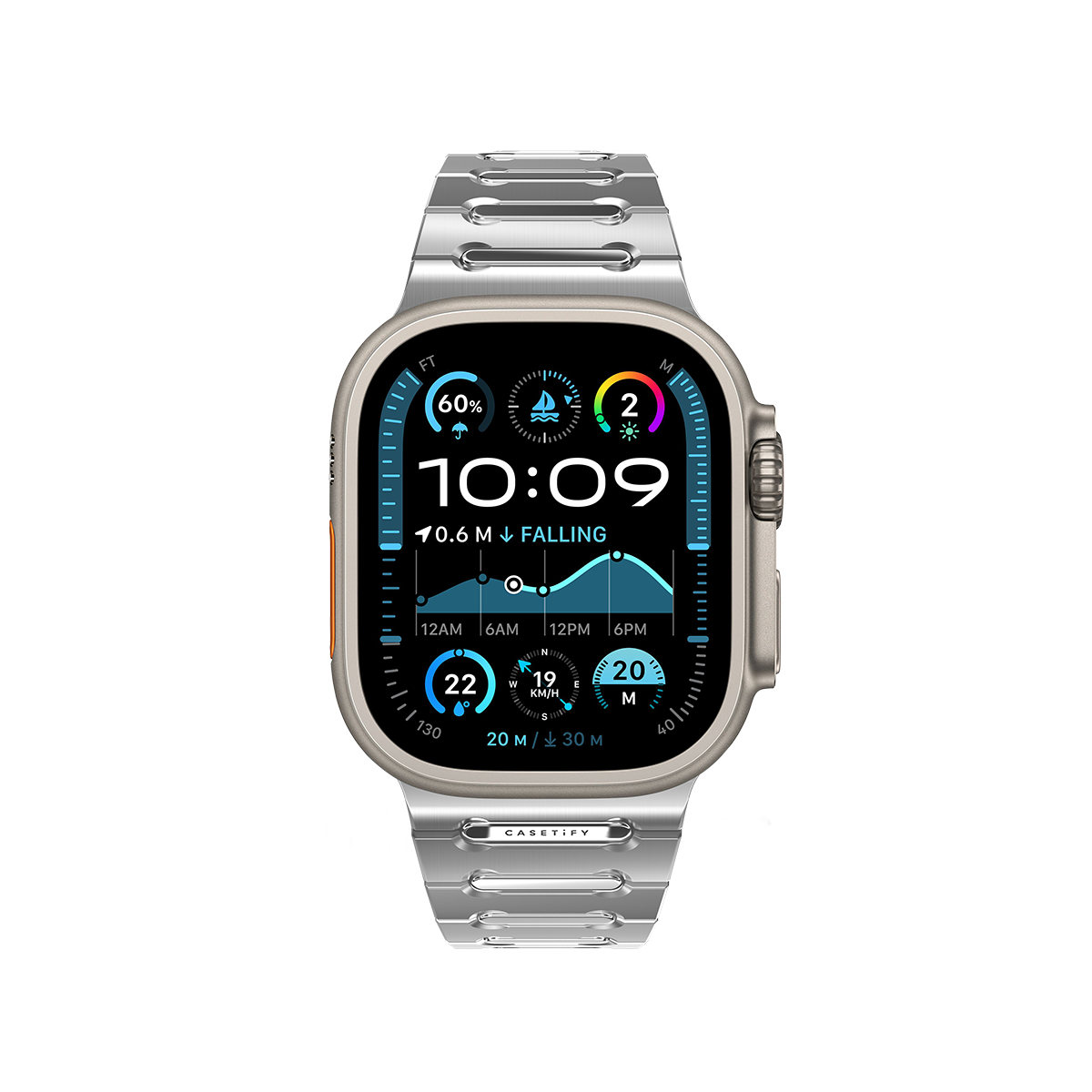 Stainless Steel Elite-H Band 49mm (Ultra 3) - Silver