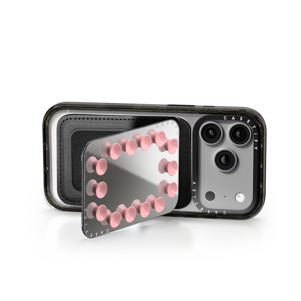 Snappy Snap & Stick Mirror Cardholder Stand MagSafe Compatible - Primrose Pink