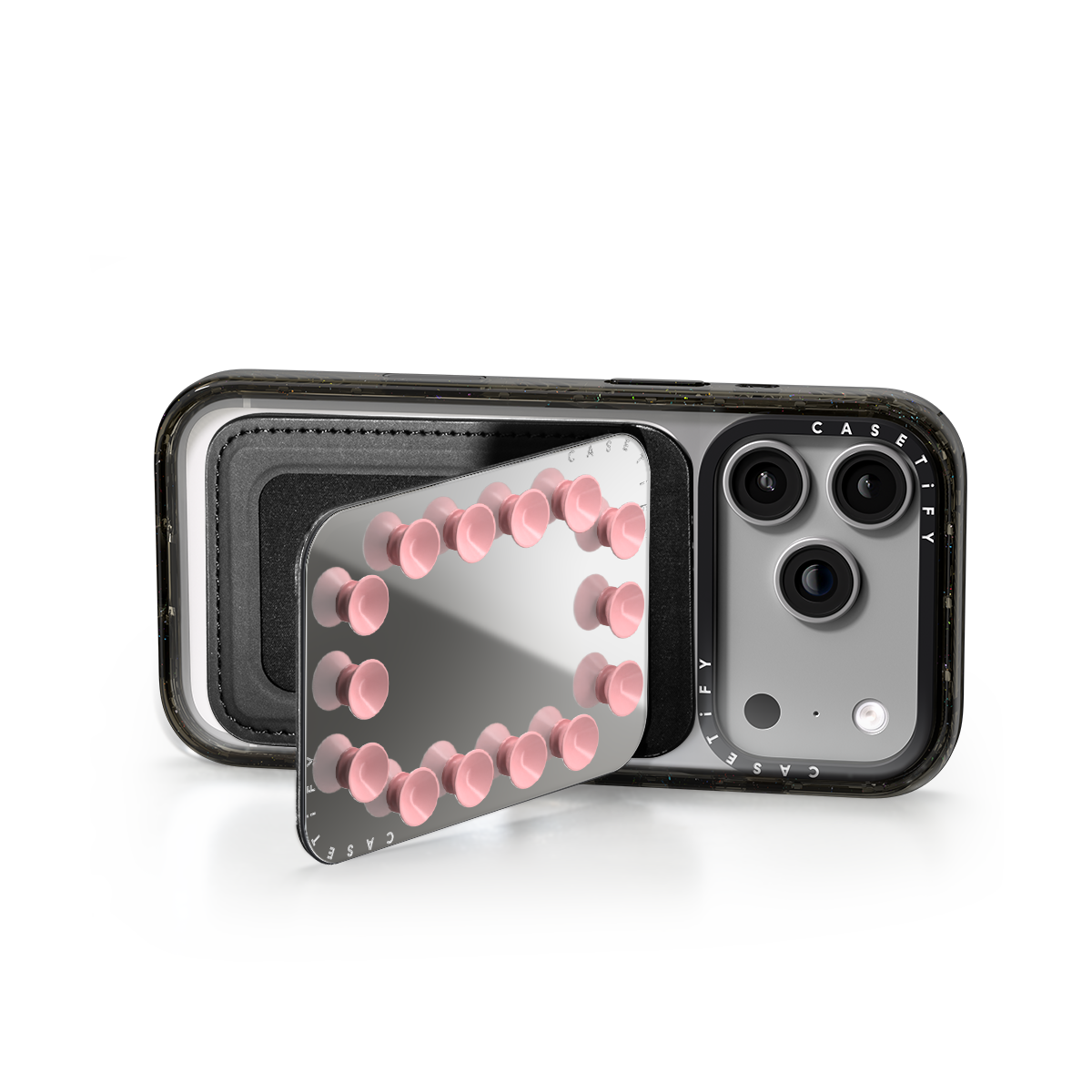 Snappy Snap & Stick Mirror Cardholder Stand MagSafe Compatible - Primrose Pink