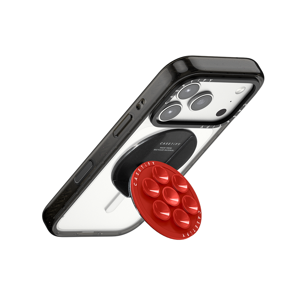 Snappy Snap & Stick Grip Stand MagSafe Compatible - Tomato Red