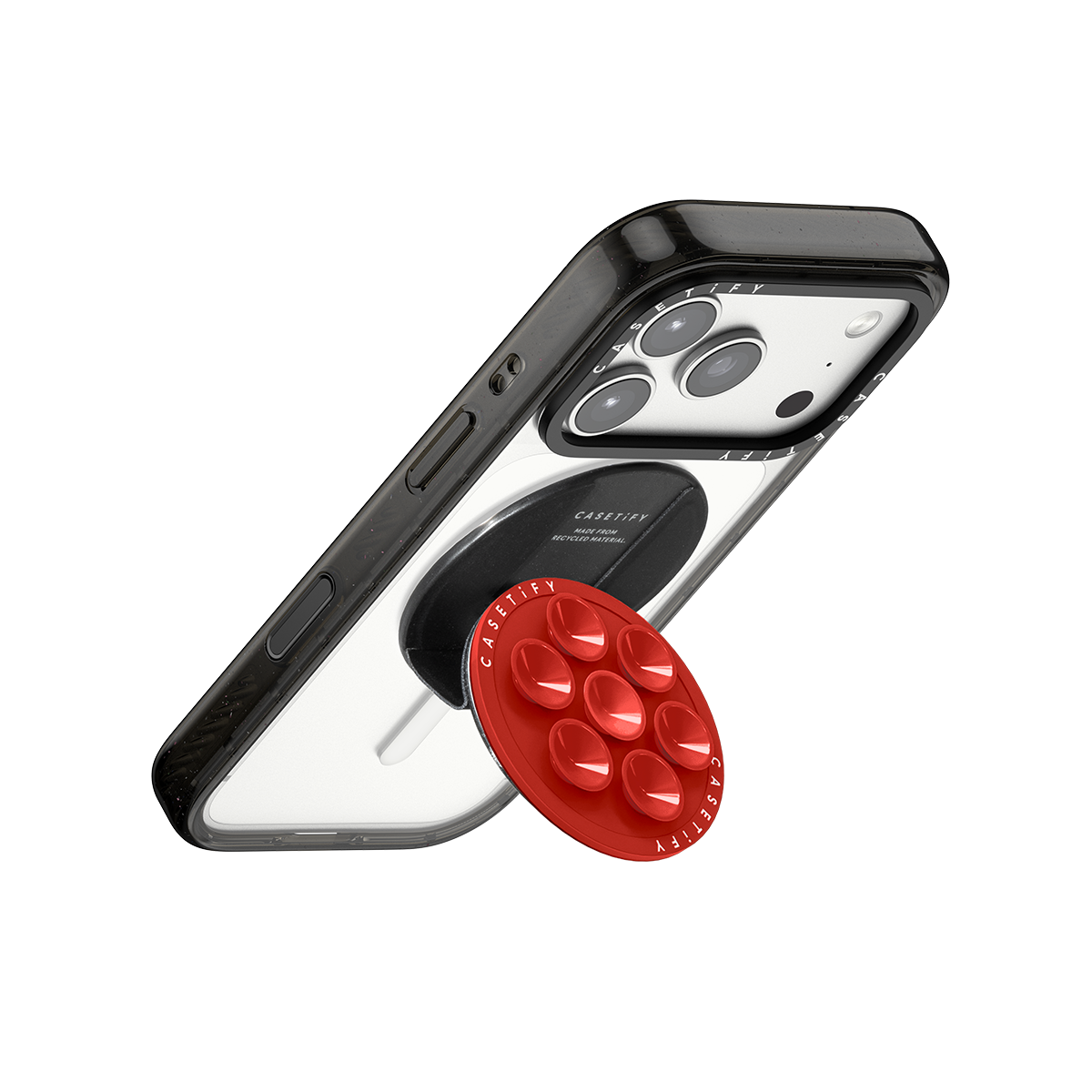 Snappy Snap & Stick Grip Stand MagSafe Compatible - Tomato Red