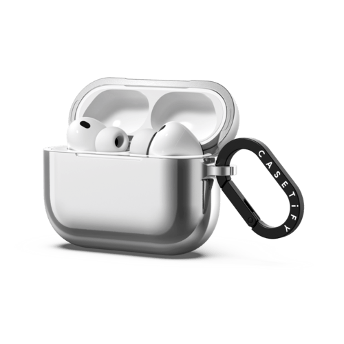 Posie by Ivory Paper Co | AirPods Pro 3 / Earbuds Mirror Case / Silver | Image 2
