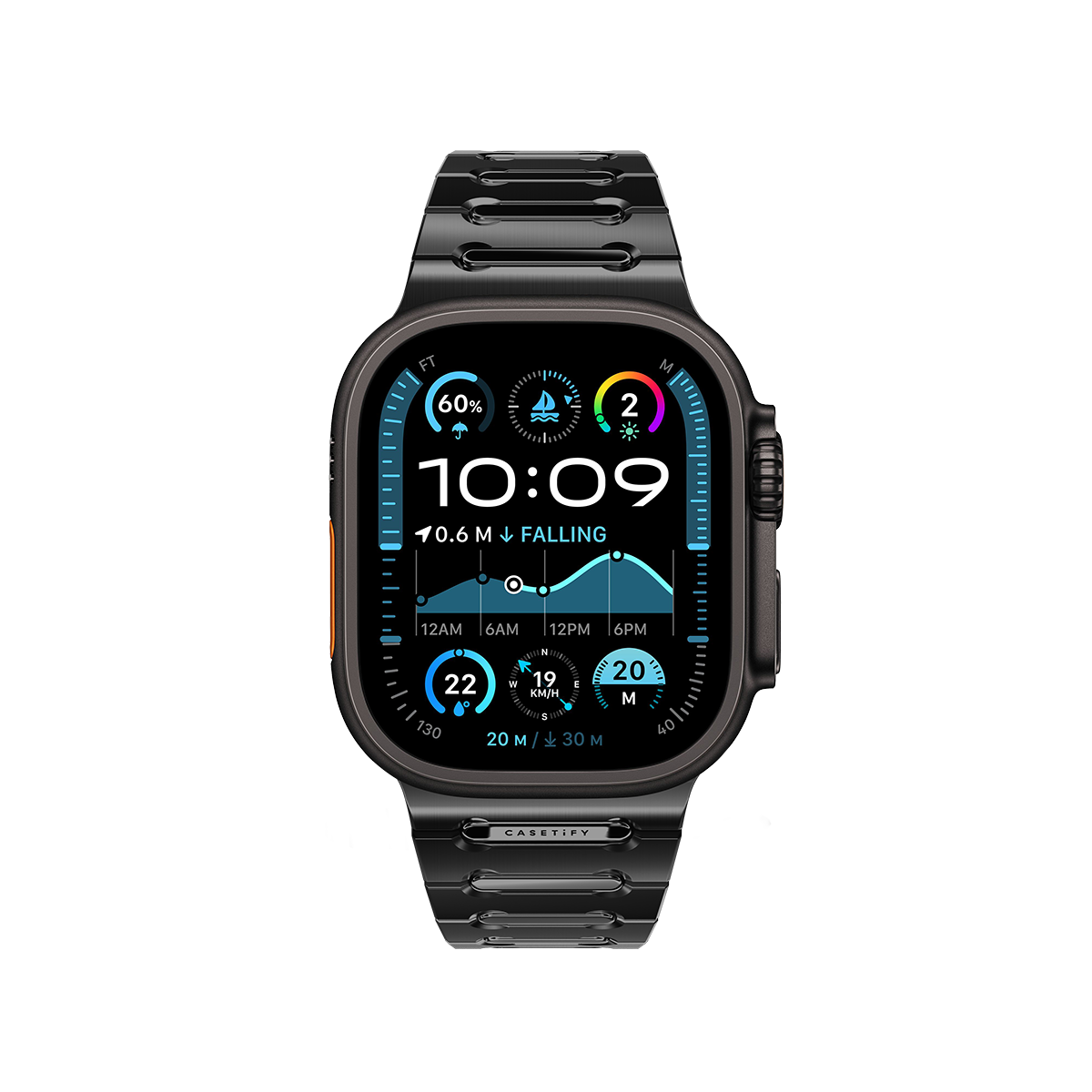 Stainless Steel Elite-H Band 49mm (Ultra 3) - Black