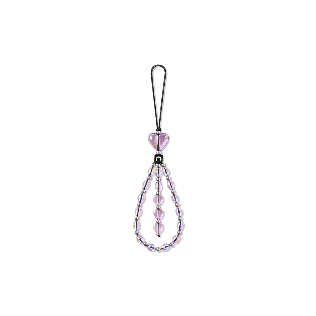 Glitter Phone Charm - Mini Aurora Heart | Image 1