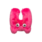Plushmate Alphabet U with Strap + Carabiner - Pink | Image 1