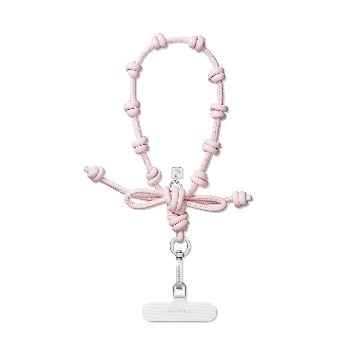 Bow Charm Wristlet - Blush Pink