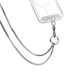 Metal Heart Cross-body Strap - Glossy Silver | Image 1
