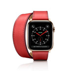 2-in-1 Italian Leather Band 45mm (Series 7-9) - Red
